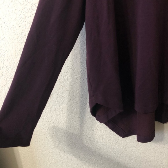 Athleta Ethereal Brushed Funnel Neck Asymmetrical Hem in Spiced Cabernet - Small - Picture 4 of 7